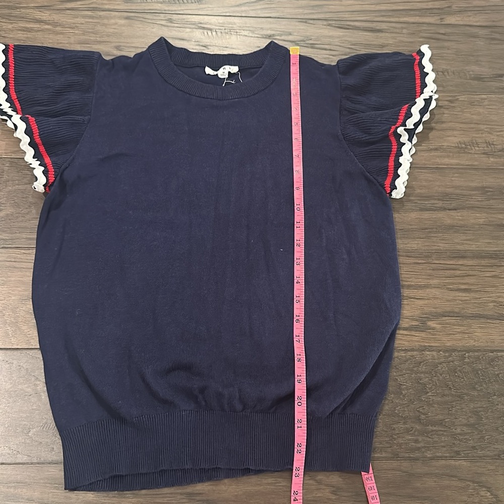 THML Navy Sweater with Red and White Accents - Picture 8 of 9